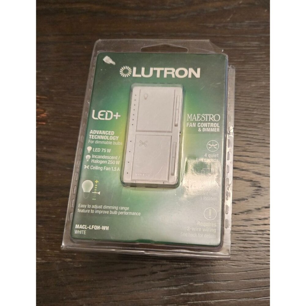 Lutron Maestro LED+ Dual Dimmer and Switch | 75-Watt LED Bulbs/2.5A Fans, Single